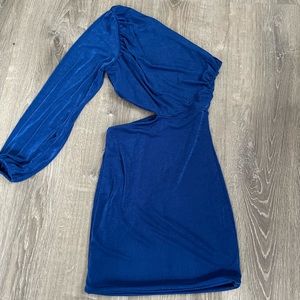 shirt royal blue dress